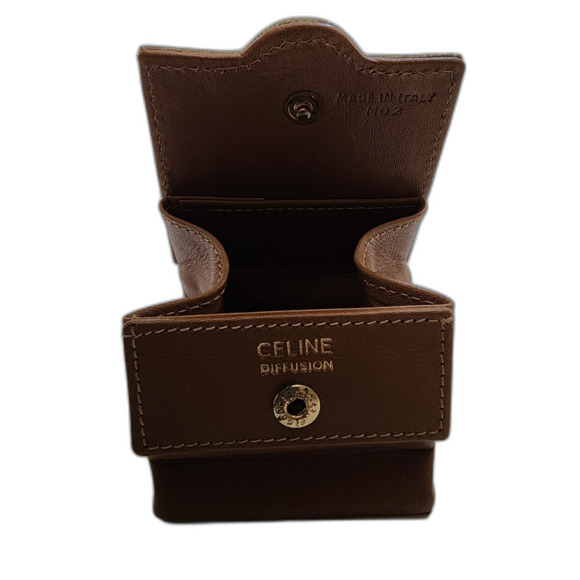 Celine Macadam Coin Case Box Wallet Gold Logo 80's - Picture 6 of 11